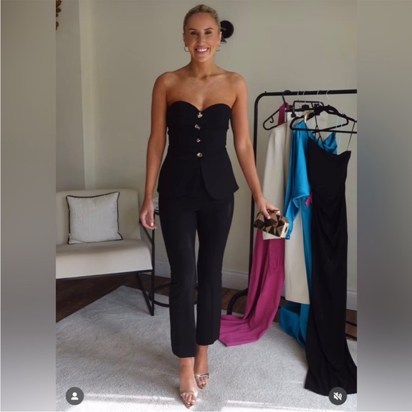 Zara Black Strapless Jumpsuit - Picture 3 of 5